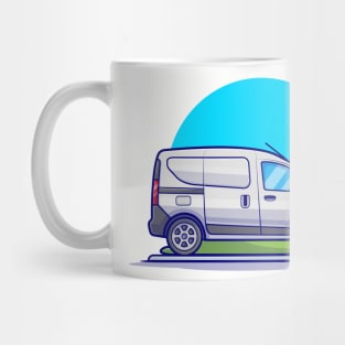 Car Van Cartoon Vector Icon Illustration Mug